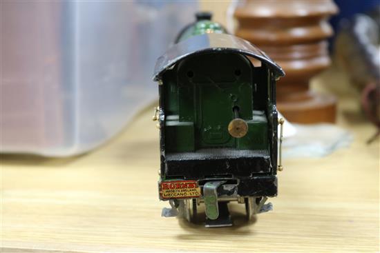 Hornby O gauge electric Bramham Moor 201 locomotive, a Bassett-Loewke buffer, transformer and a quantity of electric 0 gauge track